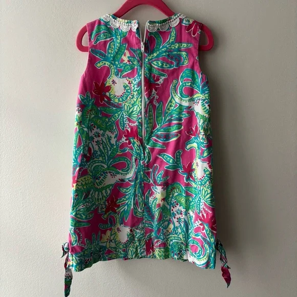 Lilly Pulitzer‎ Pink and Green Kids Dress Sz 5 - Picture 2 of 4